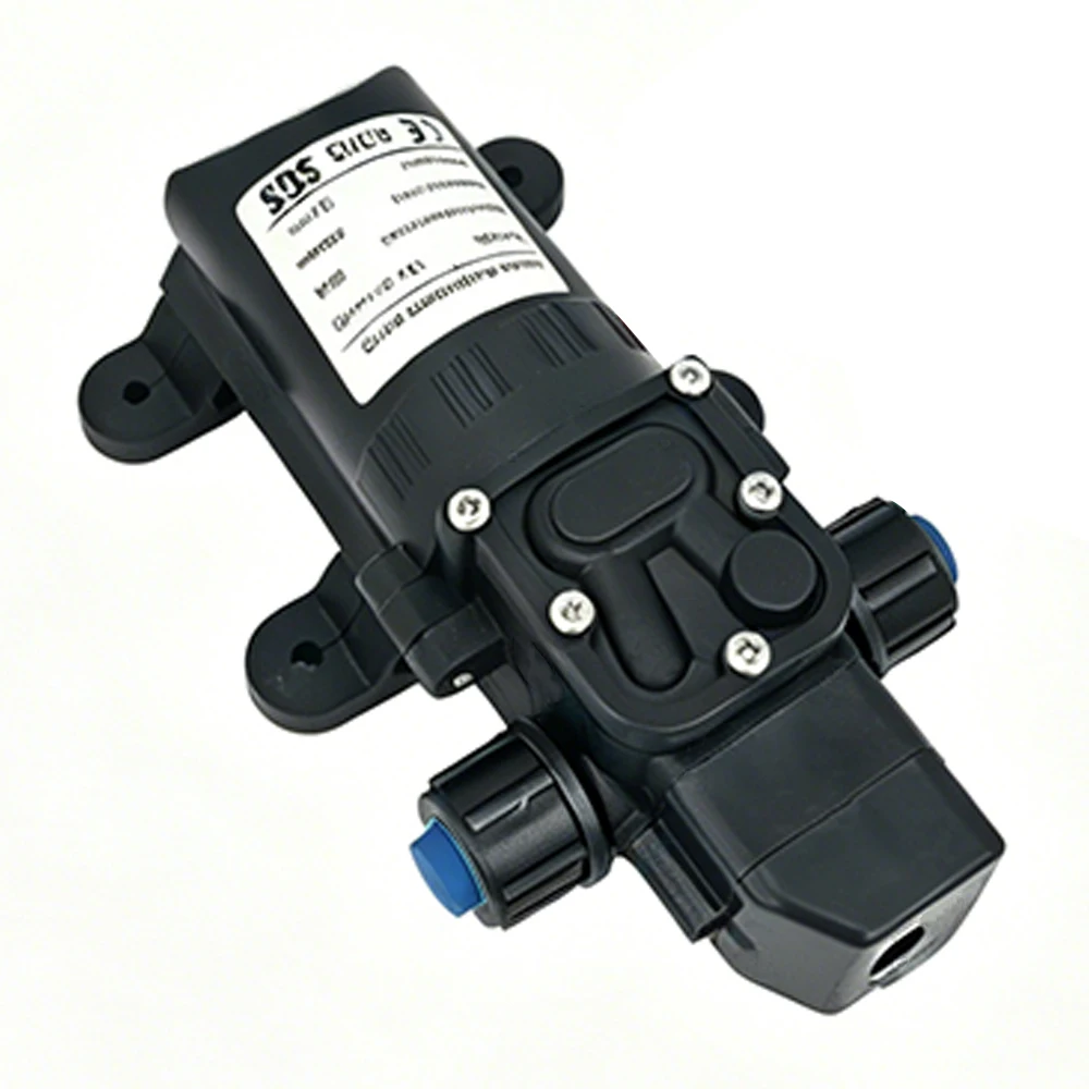 Elektryczna pompa wodna rolnicza DC12V 60W 120PSI 5L/MIN, czarna, mikro, wysokociśnieniowa, membranowa, do opryskiwacza, myjki samochodowej