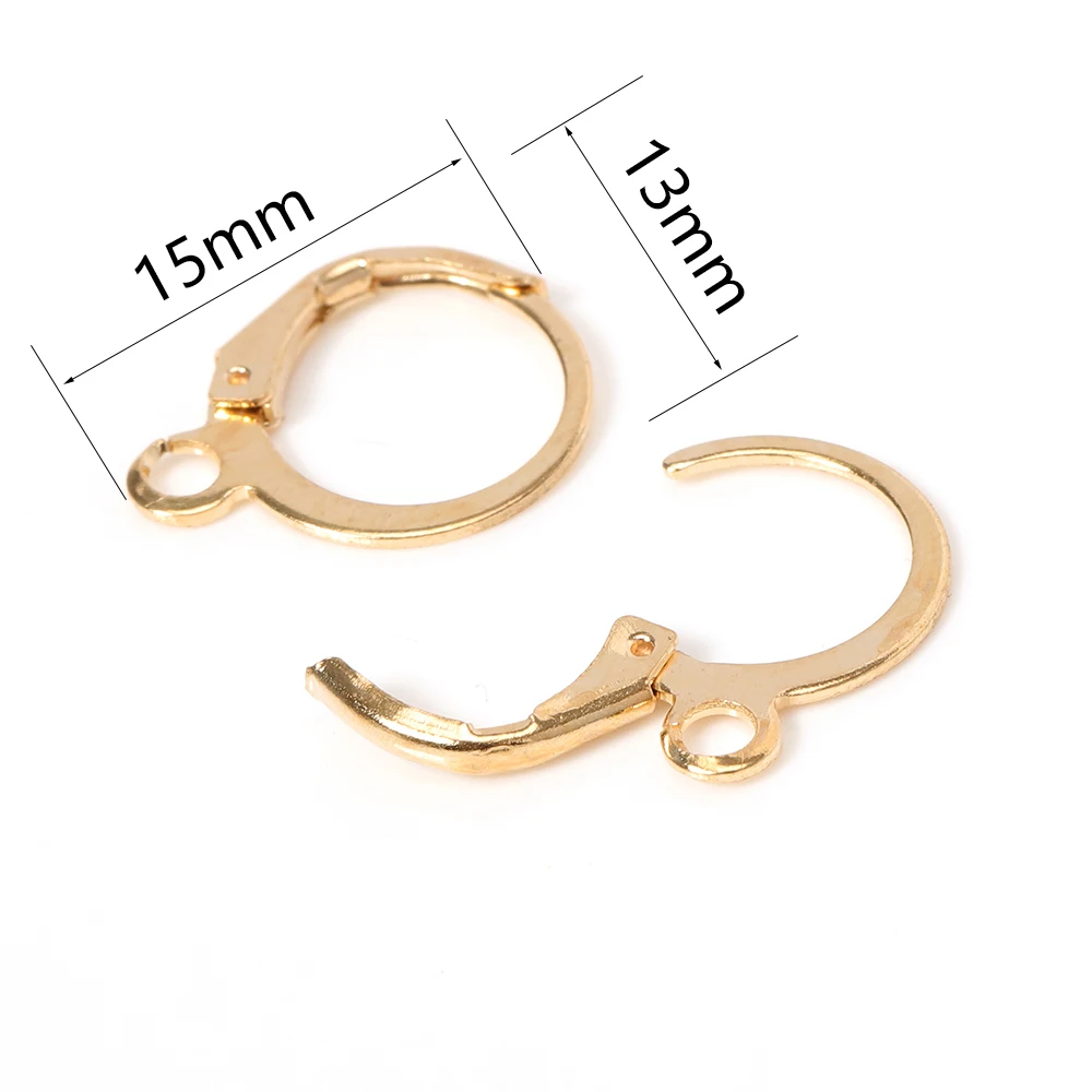 50 Stück runde Ohrringhaken mit Anhängerringen, französische Ohrringbasis für DIY-Charms, Ohrringe, Schmuckherstellung, Zubehör, Großhandel – Detail 2