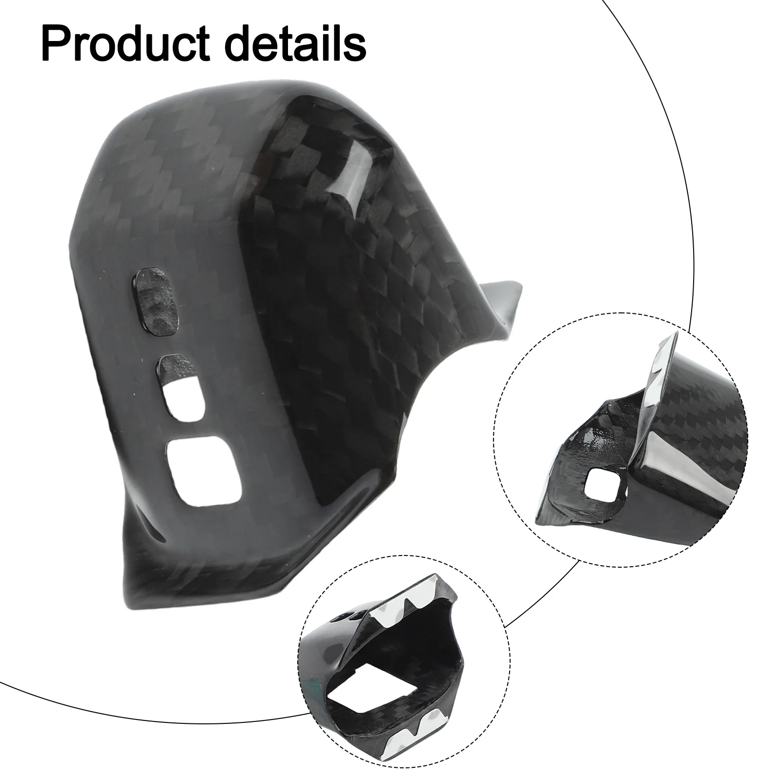 Carbon Fiber Interior Shift Knob Cover Trim for Golf 8 2021 2024 Premium Material for Long Lasting Use and Stylish Decor