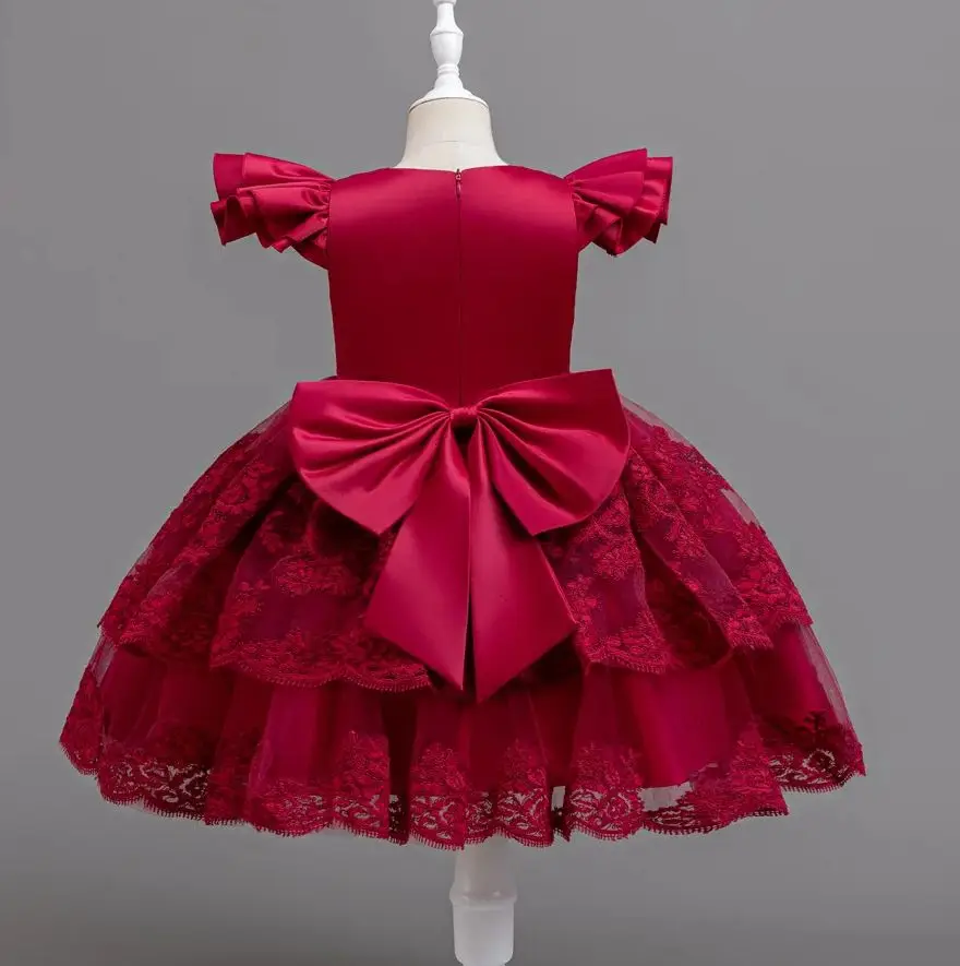 Embroidery Girls' Party Dress Kids Girl Clothes Lace Child Princess Dresses 3-10 Years