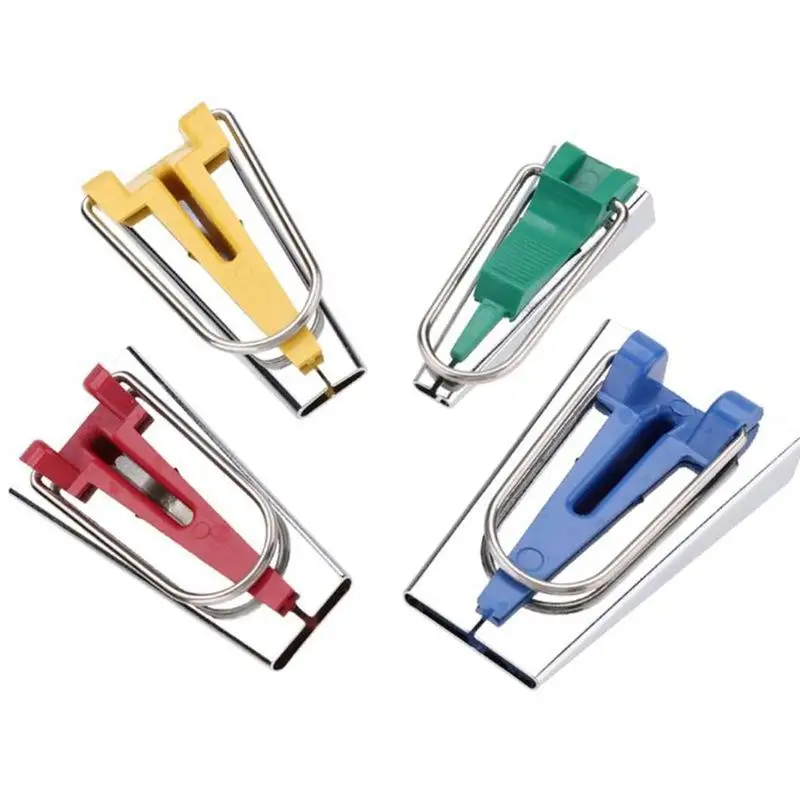 4pcs Set Bias Tape Maker Splicing Cloth Binding Tool Overlocking Quilting Sewing Accessories DIY Craft