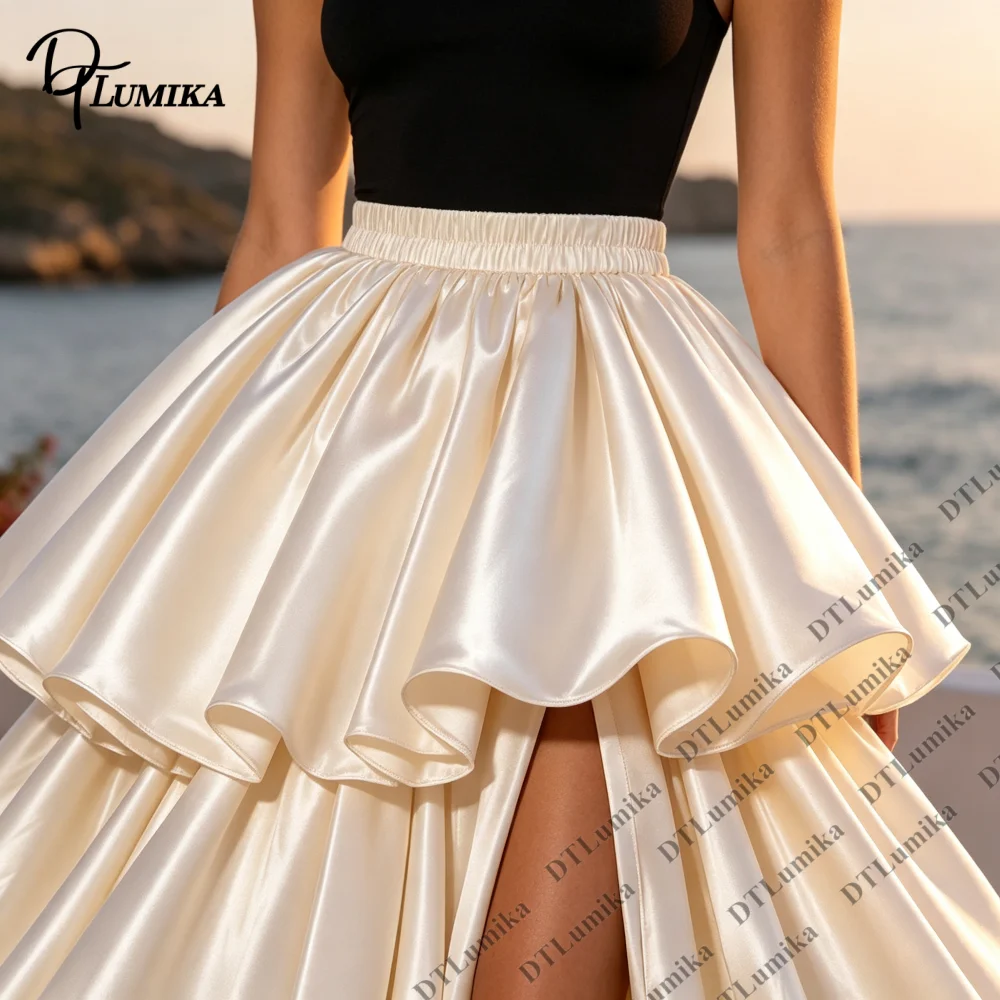 تنورة طويلة بخصر مطاطي وطبقات - مراجعة Women Fashion Photoshoot وسعره