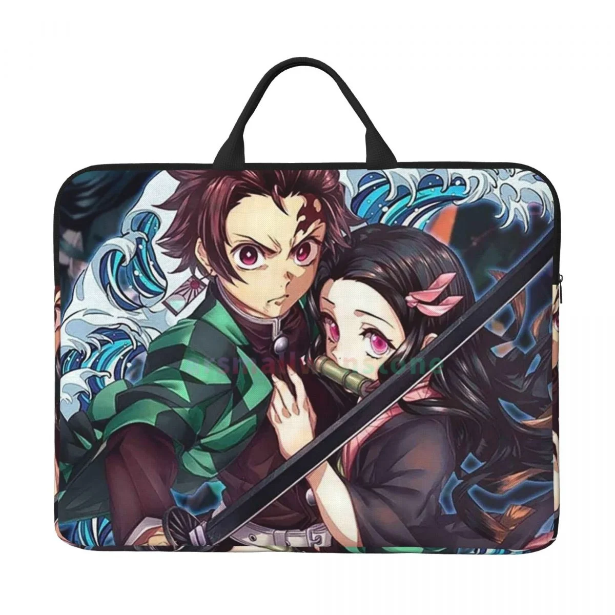 Kimetsu No Yaiba Anime Therma Laptop Bag Computer Bag Office Business Travel 14 Inch Water Resistant Large Laptop Case