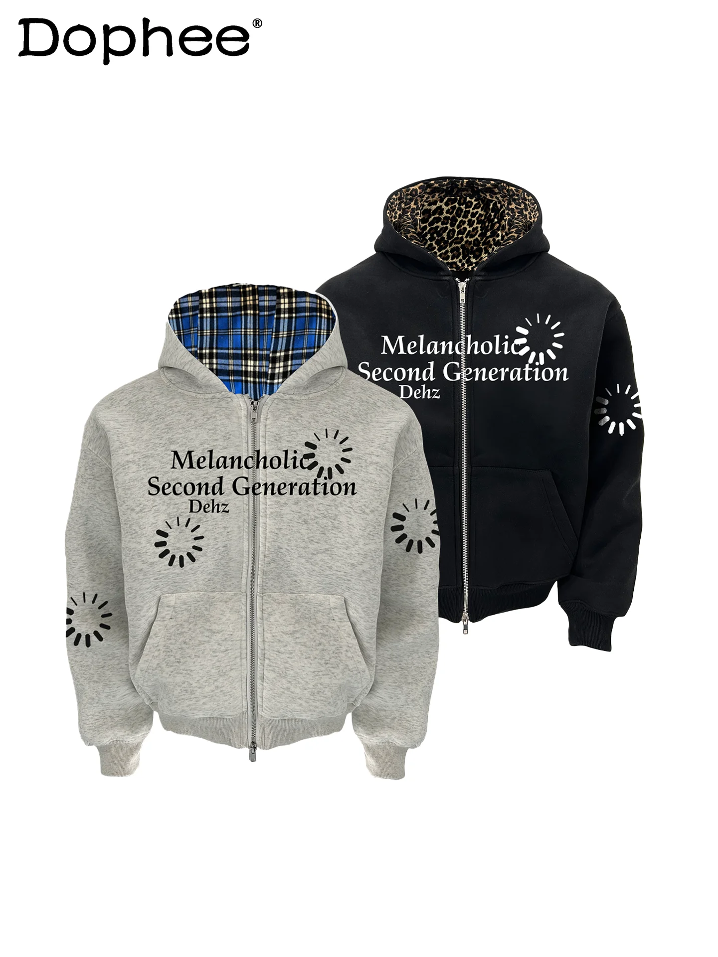 

Autumn Winter New Jacket Unisex Cardigan American Fashion Trend Loose Casual Youth Popular Letter Print Sweatshirt