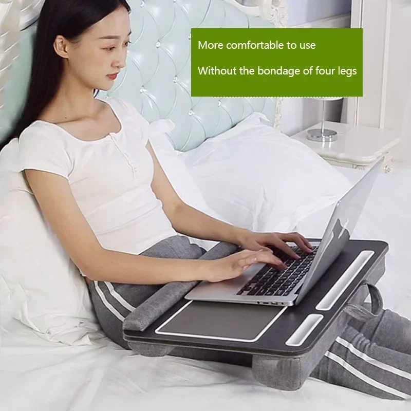 

New Electric Laptop Desk Stand For Student Dormitory Bedroom Laptop Tablet Computer Knee Knee Desk With Card Slot Portable Knee