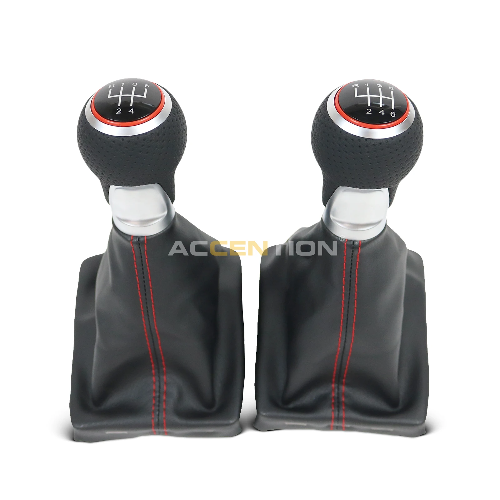 5 / 6 Speed New Car Shift Gear Knob With Leather Knob For Audi A6 C6 2004 2005 2006 2007 2008 2009 2010 2011 2012