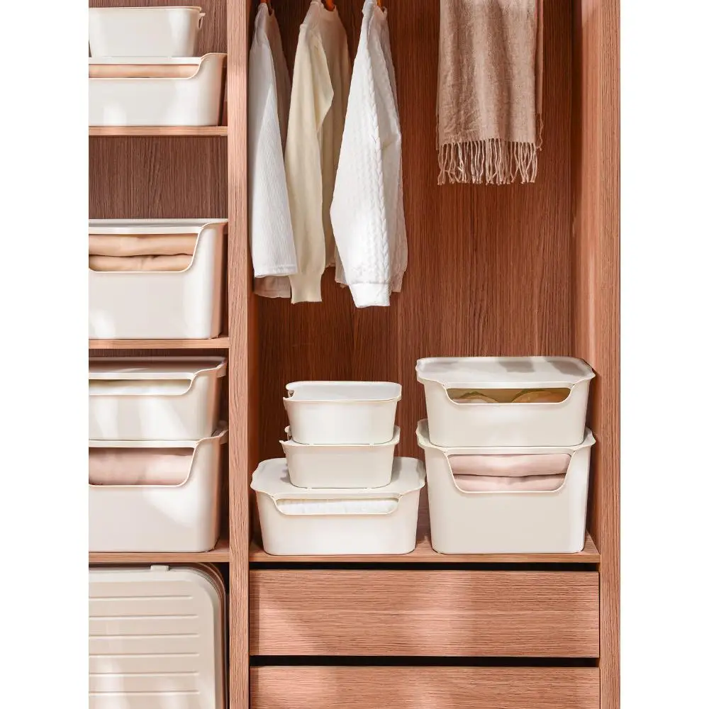 

Настольный органайзер с открытым верхом для одежды и косметики, штабелируемый, пластиковый, прямоугольный, для дома