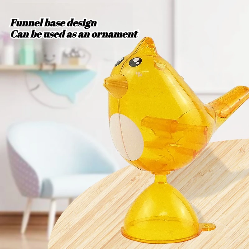 水を追加できる笛を吹く水鳥のおもちゃプラスチック製楽しい学習鳥のさえずり人形口の筋肉トレーニング子供用透明な笛