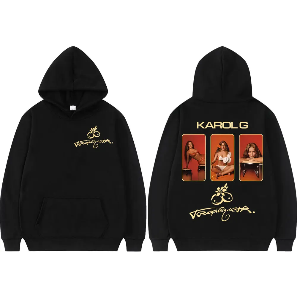 

Singer Karol G Graphic Hoodie Tropicoqueta 2025 New Album Hooded Sweatshirts Men Women Clothing Y2k Fashion Aesthetic Pullovers