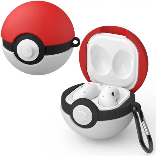 Poke Ball para Samsung Galaxy Buds 2Pro Funda de silicona suave para Samsung Galaxy Buds Live / FE / Buds 2 Funda protectora Funda