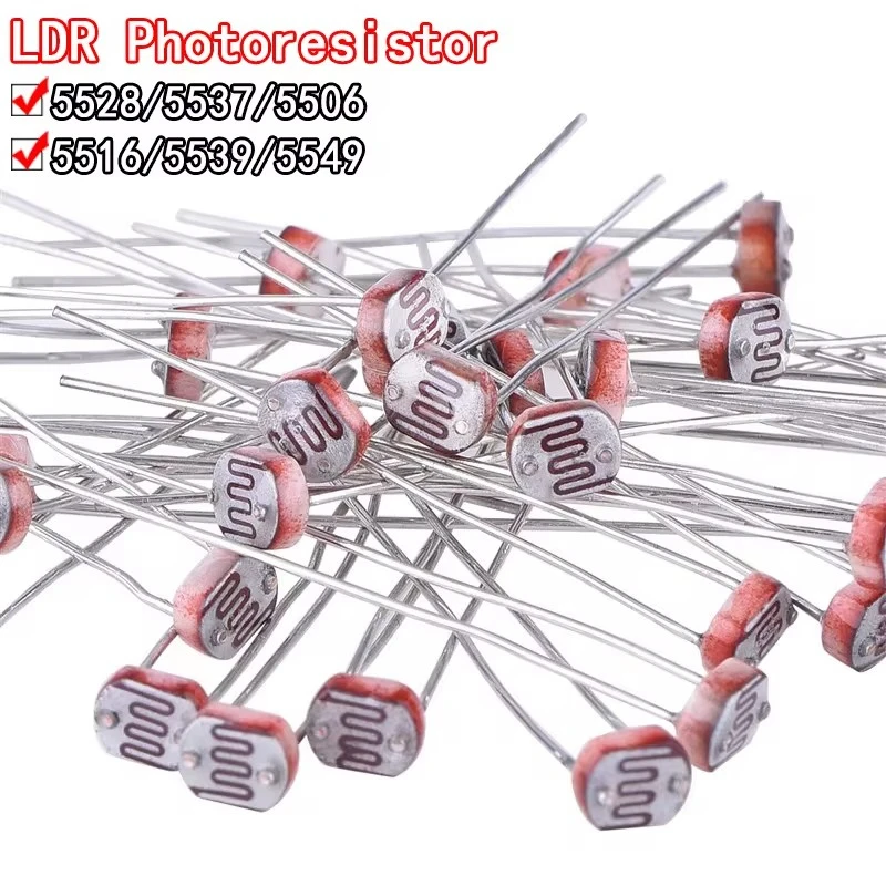 

60PCS 6 specifications photoresistor GL5528 GL5537 GL5506 GL5516 5539 5549