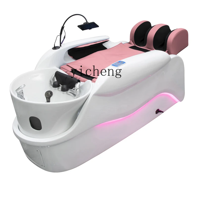 

ZC automatic electric intelligent massage shampoo bed ceramic basin barber shop flush bed