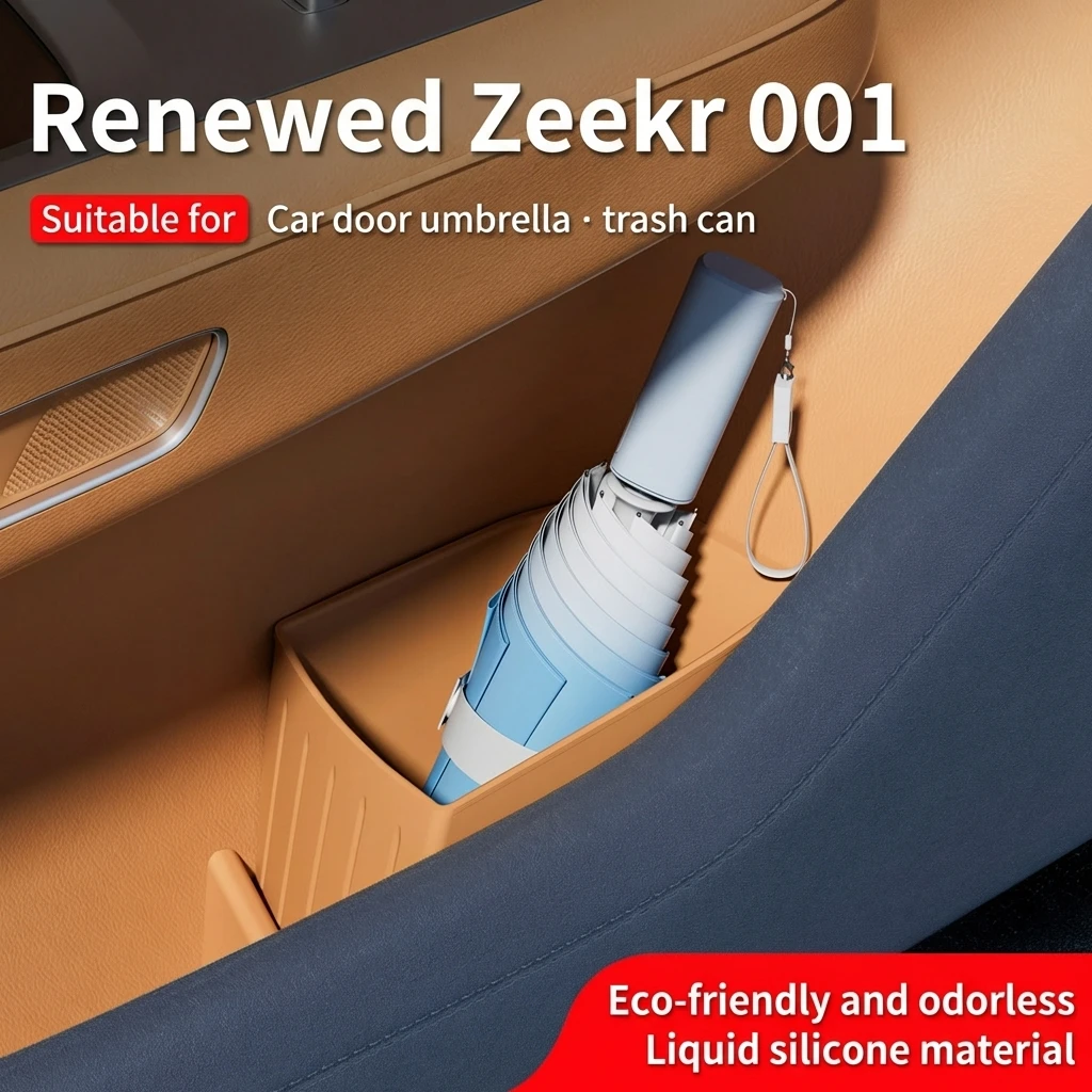 

Car Umbrella Storage Bucket for ZEEKR 001 2026, Door Side Trash Can & Organizer Box, Interior Rain Umbrella Holder