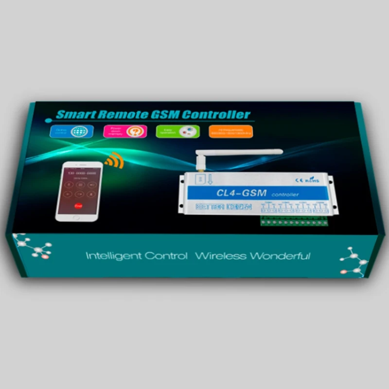 ABFT-4 ช่องรีเลย์ CL4-GSM SMS GSM APP Wireless Controller GSM และสวิทช์ประตู/ประตู Operator สําหรับ Home Alarm Se