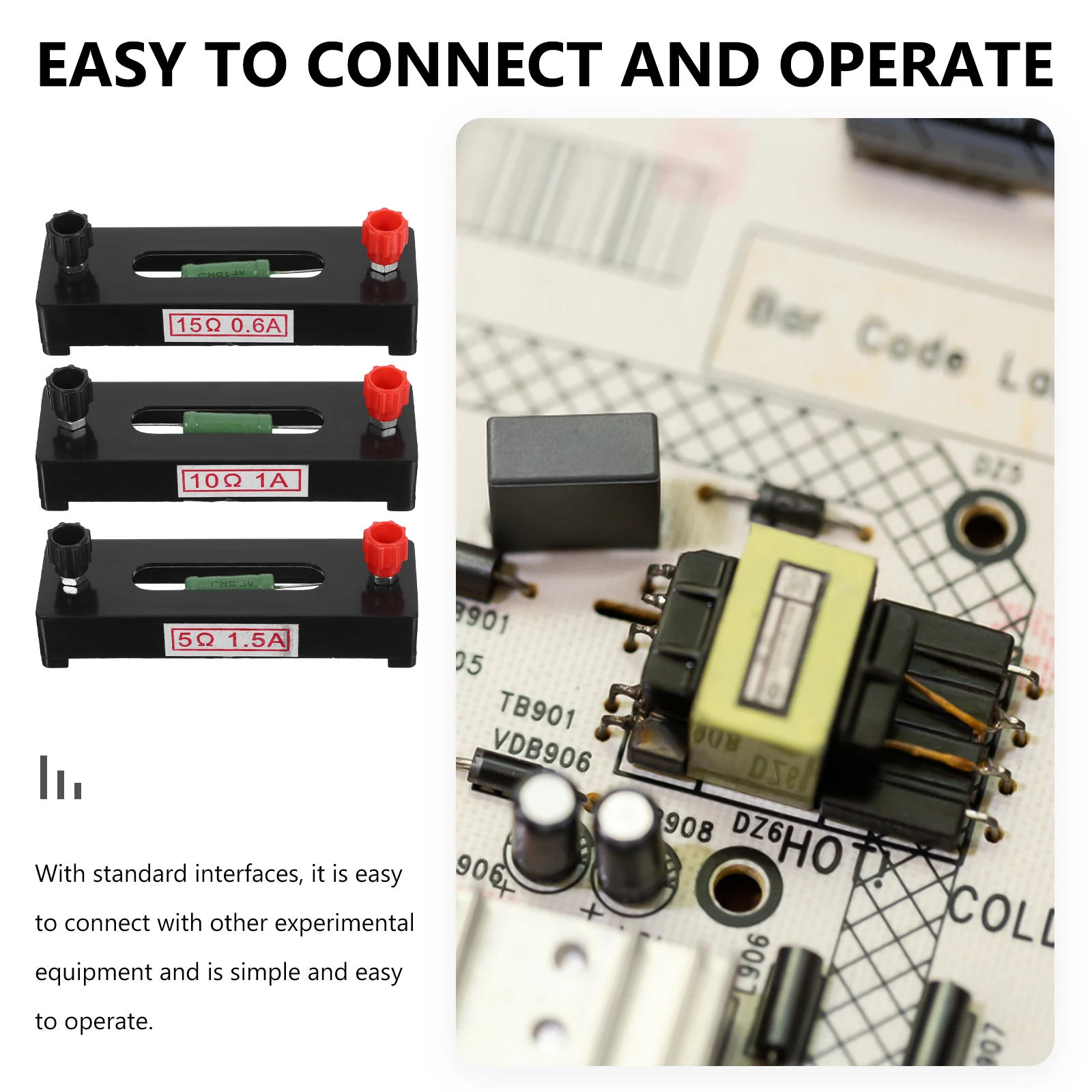 

Fixed Value Resistor Teaching Equipment Laboratory Sports Electrical Circuit Kit for Kids Abs Making Child