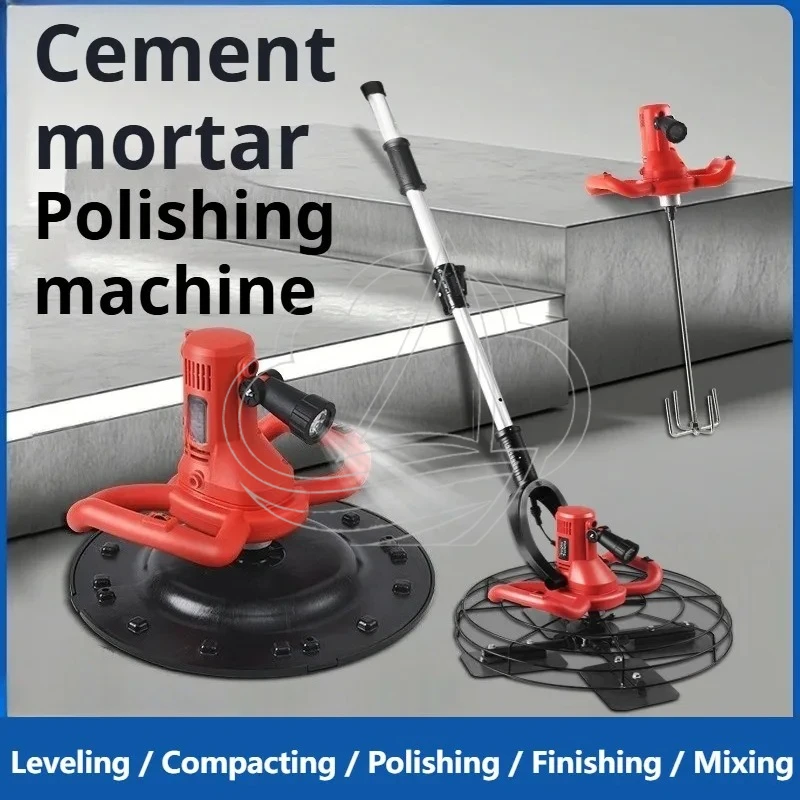 Handheld Electric Cement Mortar Trowel, Concrete Grinding Polisher, Wall Floor Leveling Machine for Construction