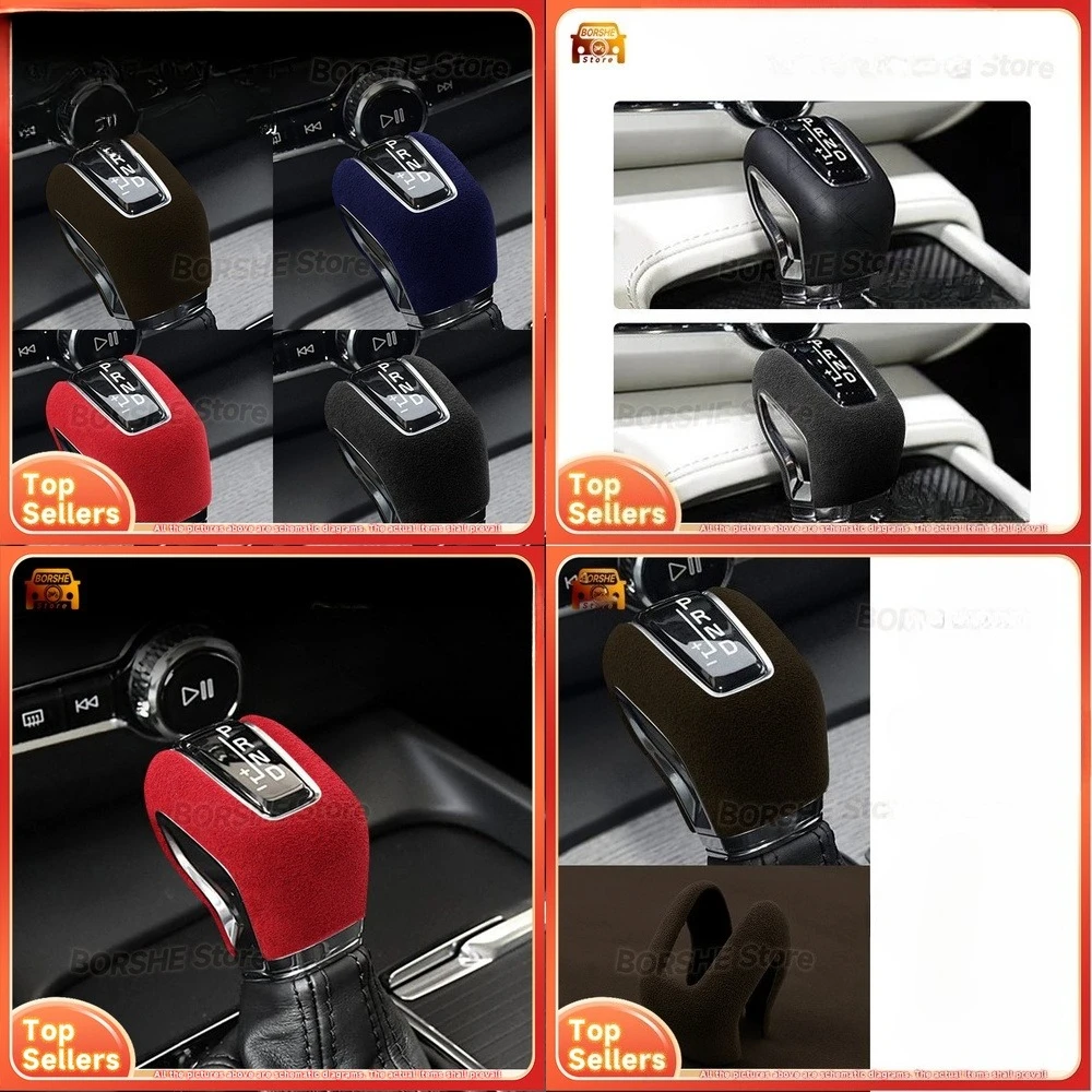 

2026 Suitable for 15 21 Volvo XC60 S90 XC40 V60 XC90 Car Gear Shift Knob Cover Suede Leather