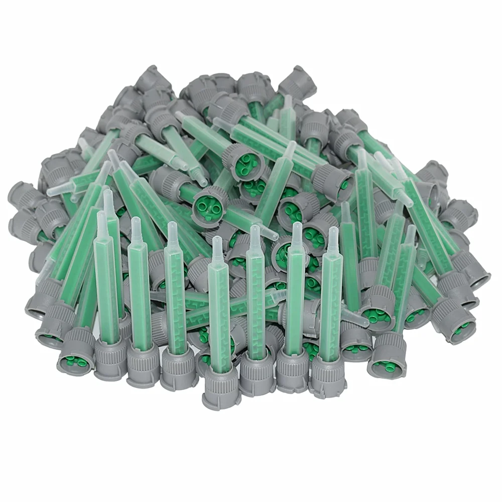 Glue Mixed Tube Adesivos Epóxi 1:1 Misturador Quadrado Cartucho Duplo Bicos de Mistura Estáticos 50ml Pcs 30 Pcs 50 Pcs 100 Pcs ab