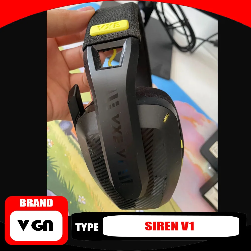 VGN Siren V1 Gaming Headset 24 Ghz Bluetooth Wired Low Latency Lightweight 200G with Microphone Durable for Pc Gamers
