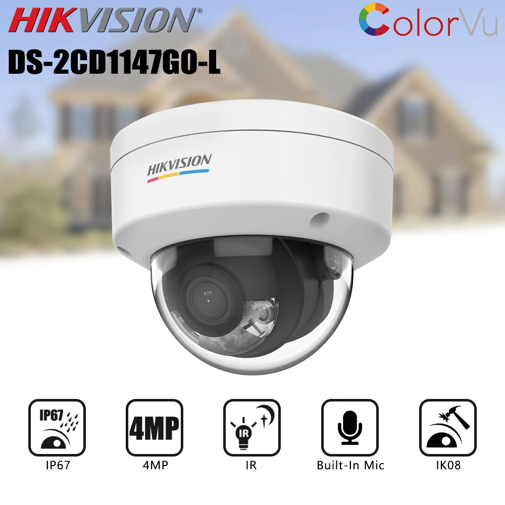 

HIKVISION DS-2CD1147G0-L Smart IP cameras 4MP | H265+ | IP67 | IK10 | 24/7 colorful imaging | Excellent low-light performance