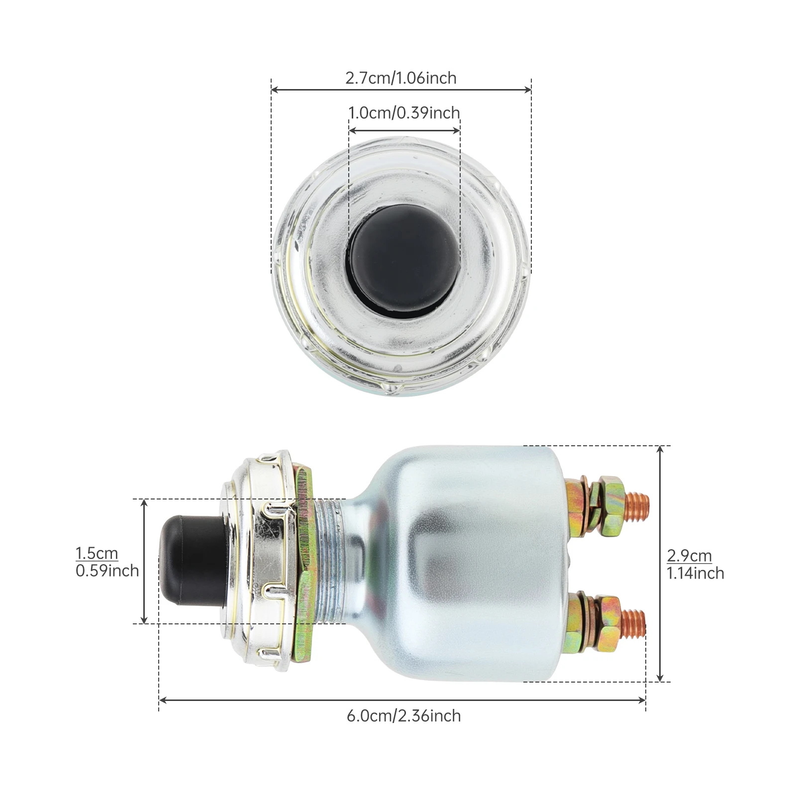 12V JK260 Truck Engine Start Push Button Switch, Wear-resistant Ignition Starter