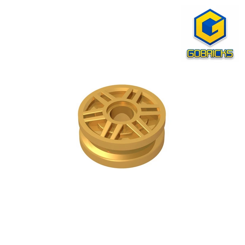 Gobricks GDS-1160 Wheel 18mm D. x 8mm with Fake Bolts and Deep Spokes with Inner Ring compatible with lego 13971