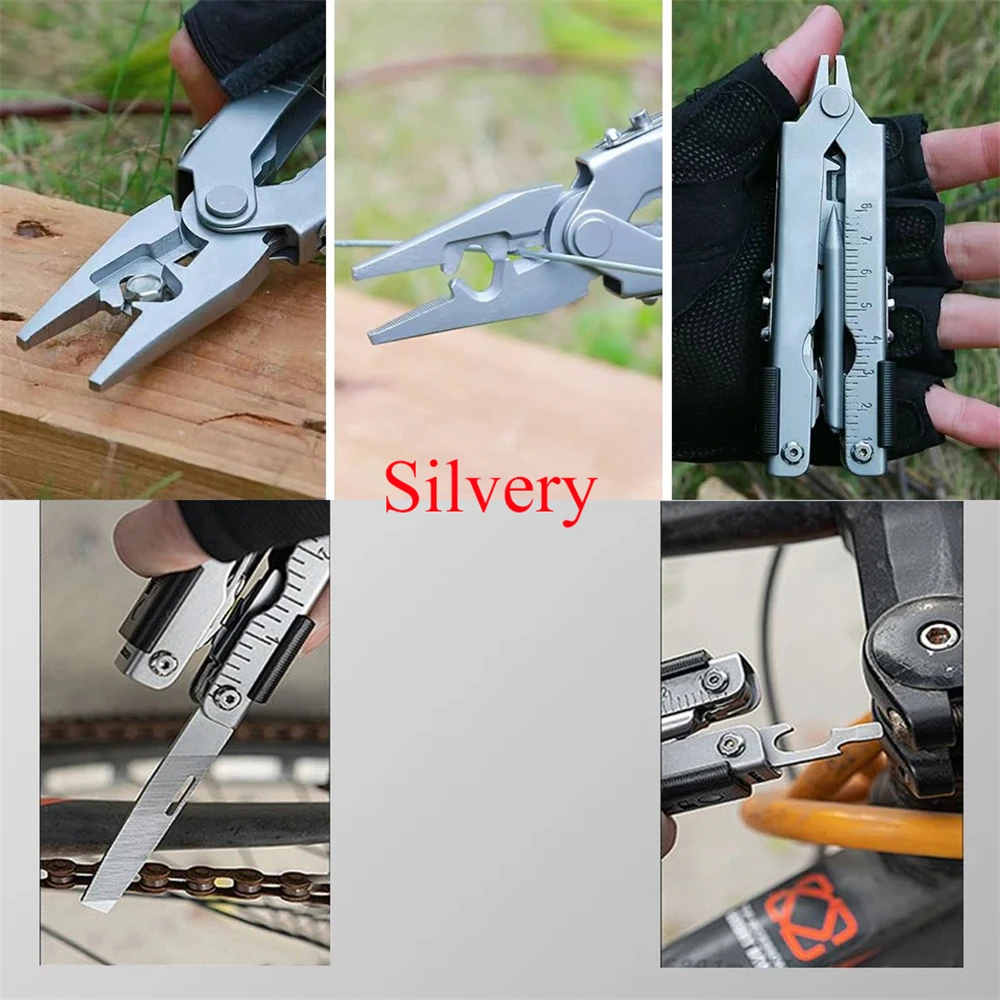 1/2PCS,Folding Multitool Pliers Combination Tool Stainless Steel Folding Knife Bottle Opener Outdoor Survival Pliers Tools