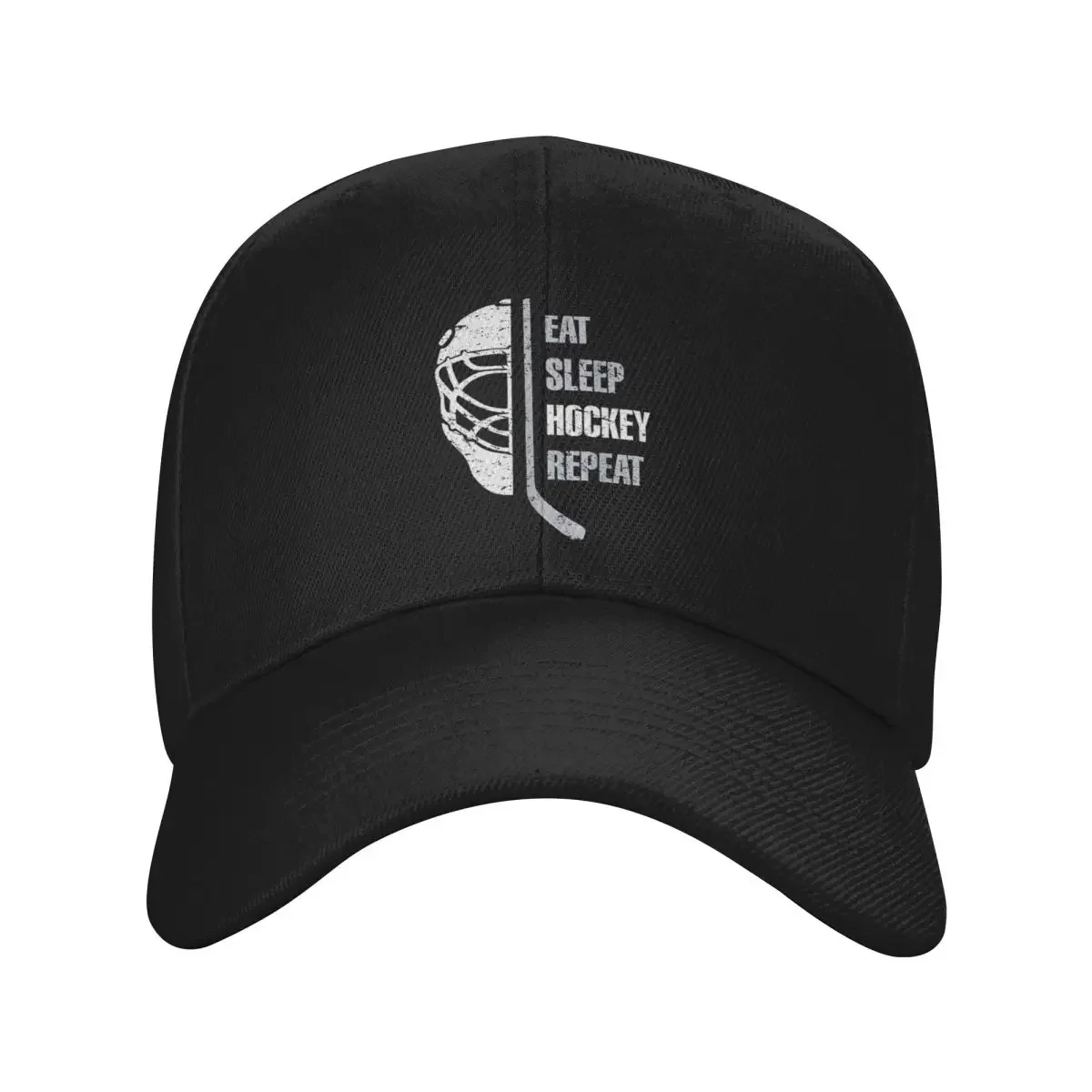 Eat Sleep Hockey Repeat Outdoor Adventures Mens Cap Sports Caps Men's Baseball Cap