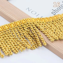11Mx8cm Twist Tassel Fringe Trim Cord Gold Rope Lace Ribbon Trim Braided For Sewing Garment Shoes Bag Material Diy Accessories