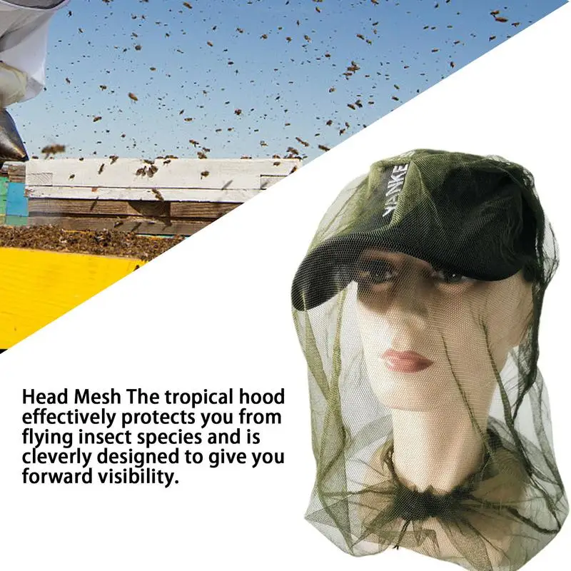 

New Outdoor Fishing Insect-proof Mosquito Net Hat Outdoor Fishing Hat Breathable Outdoor Hunting Camping Hat Neck Head Cover