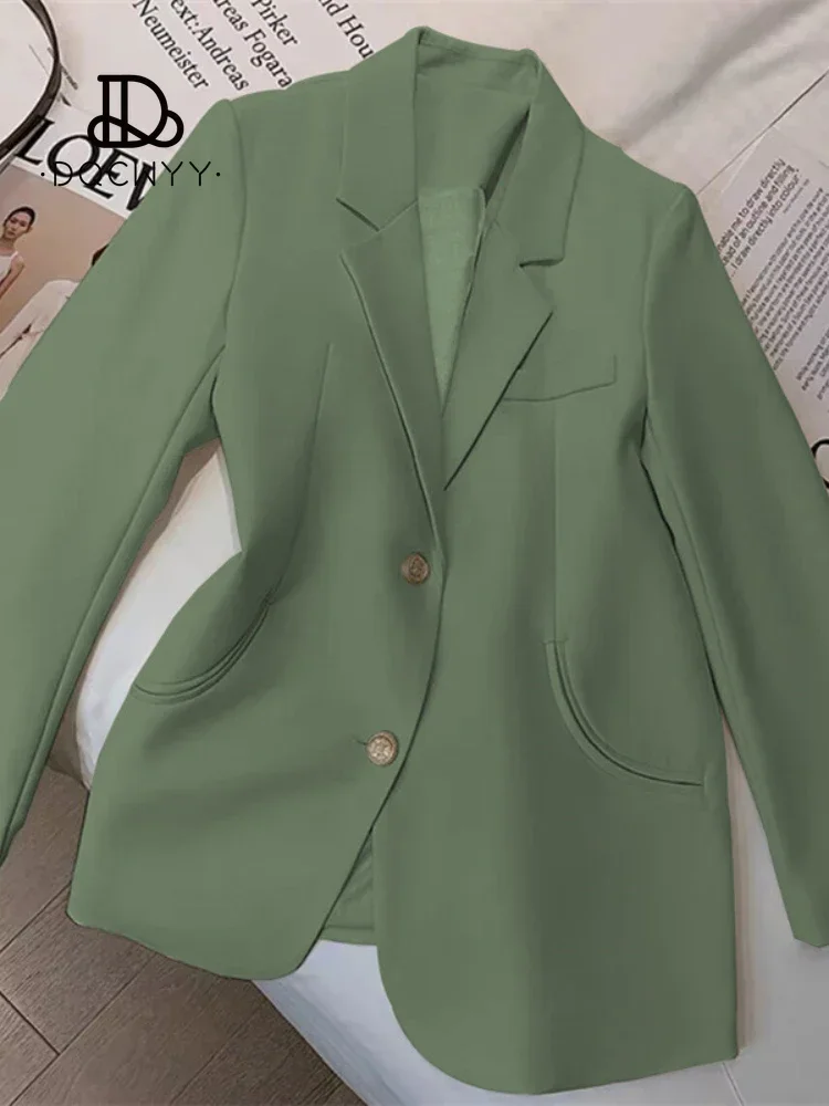 Cappotto Casual piccolo blazer da donna, moda coreana, top da abito monocromatico, temperamento, abbigliamento da donna da ufficio, nuovo, 2024