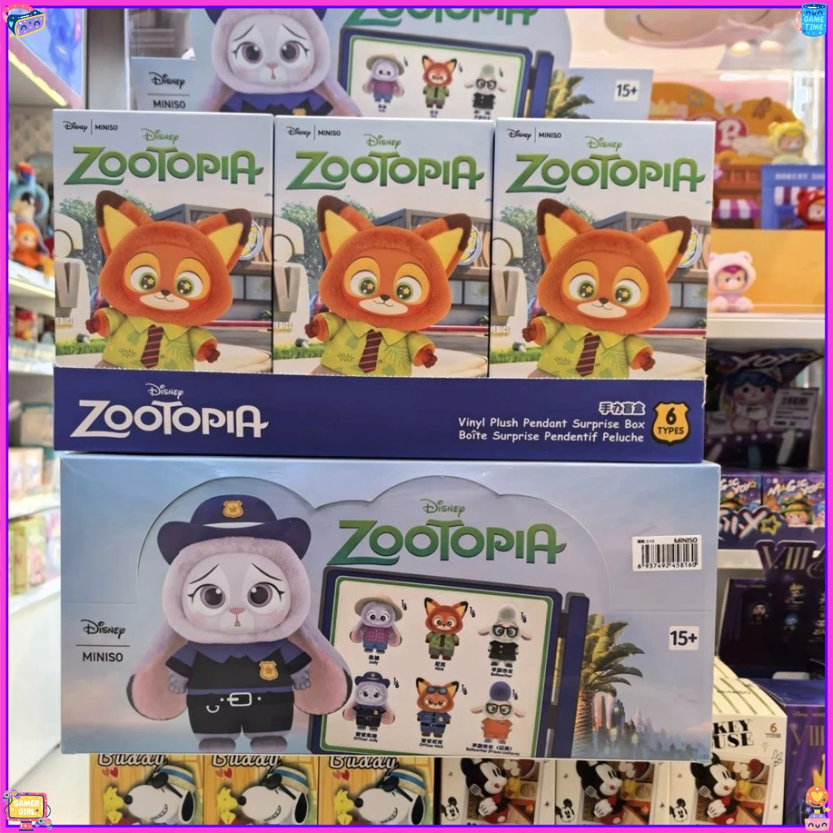 حقيقي MINISO صندوق أعمى Zootopia أفخم سلسلة نيك وجودي دمية المعلقات أنيمي أفخم #2