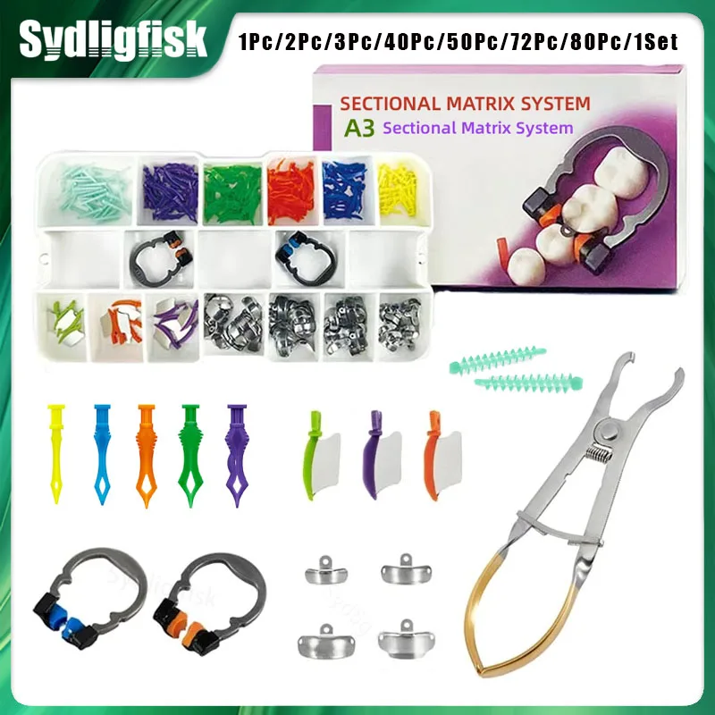 Dental Matrix System Sectional Contoured Metal Matrix Bands NiTi Matrices Clip Ring Wedge Knife Dental Matrix Ring Clamp Pliers