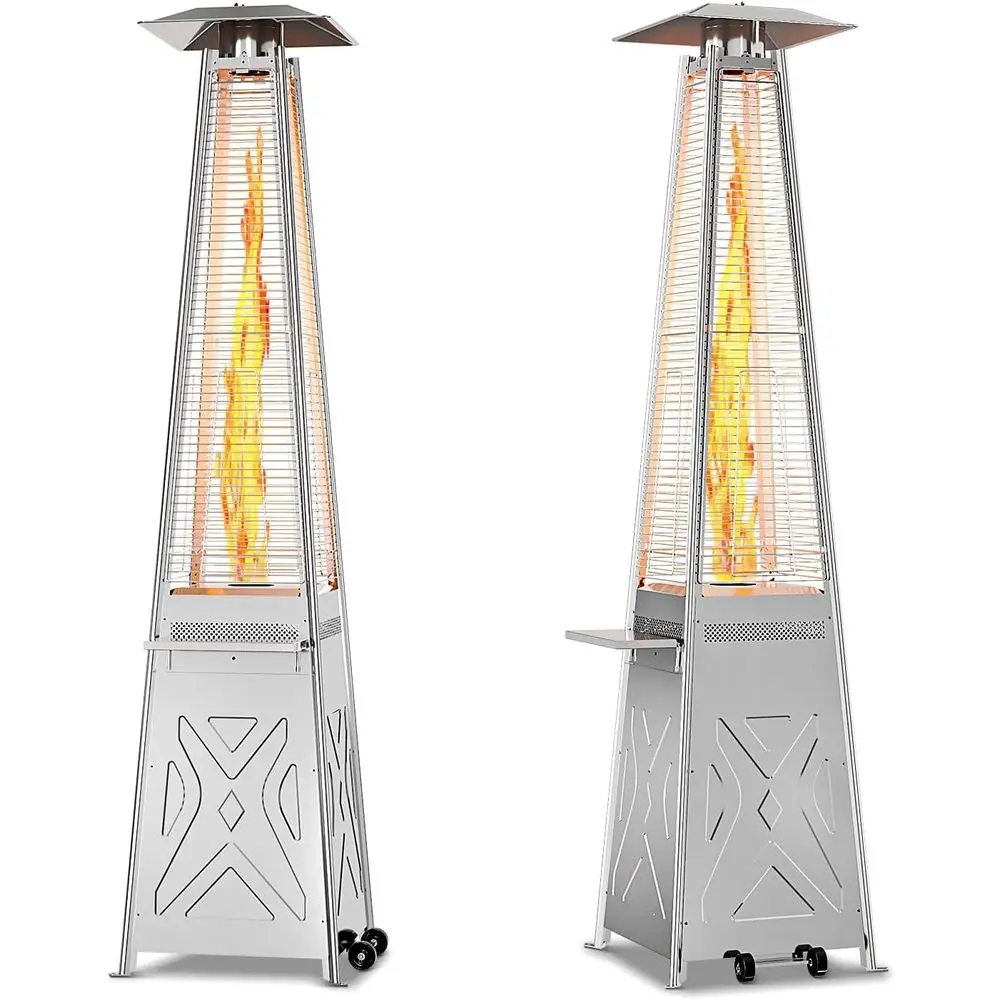 

Patio Heater, Pyra48,000 Portable Heater With Patio Cover, Propane Outdoor Heaters or Patio, Backyard, Balcony With Wheels, 1 Pc