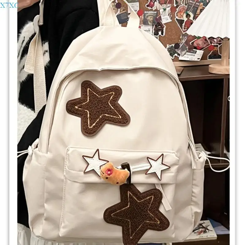 X7XC Fashionable School Bag Nylon Backpack Travel Daypack Suitable for Daily Usse