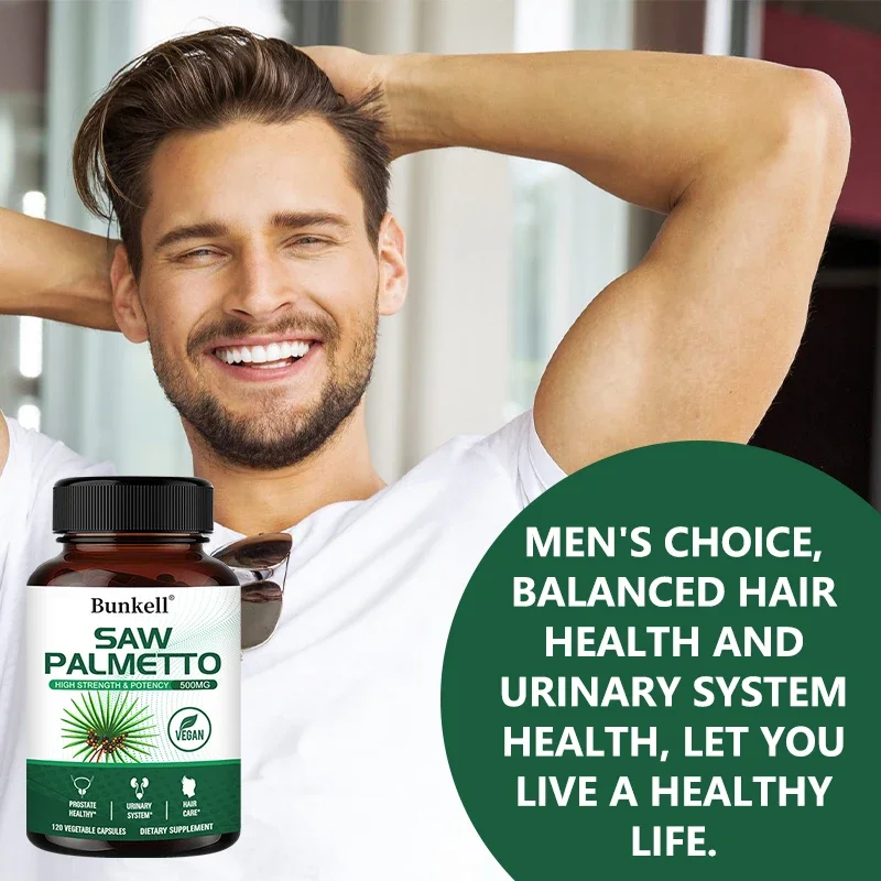 Prostate Health Supplement, Natural Saw Palmetto Extract, Supports Prostate and Hair in Men and Women