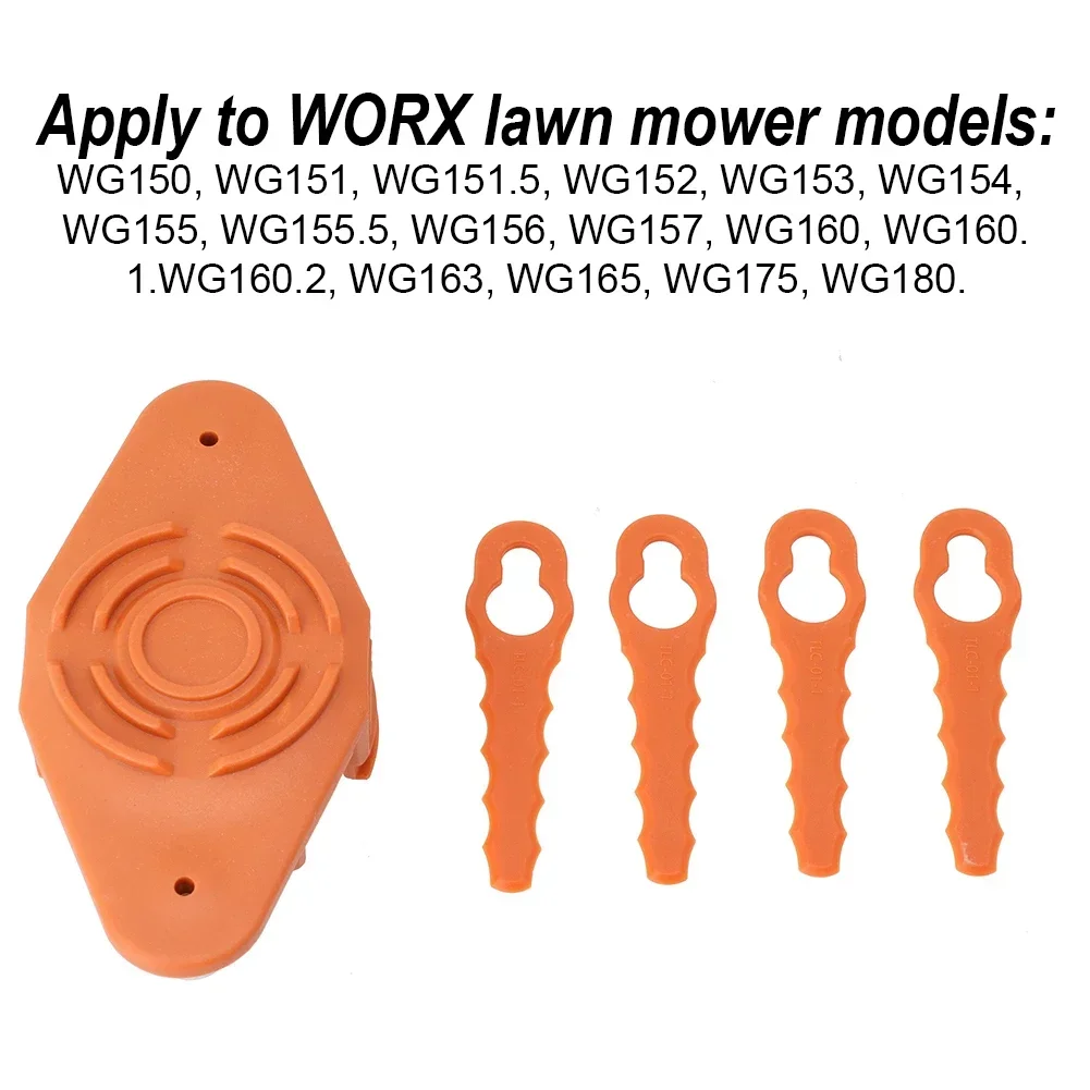 Simplify Your Trimming Experience with Fixed Dual Blades Plastic Spare Blade Set for WORX Series WG150 WG151 WG180