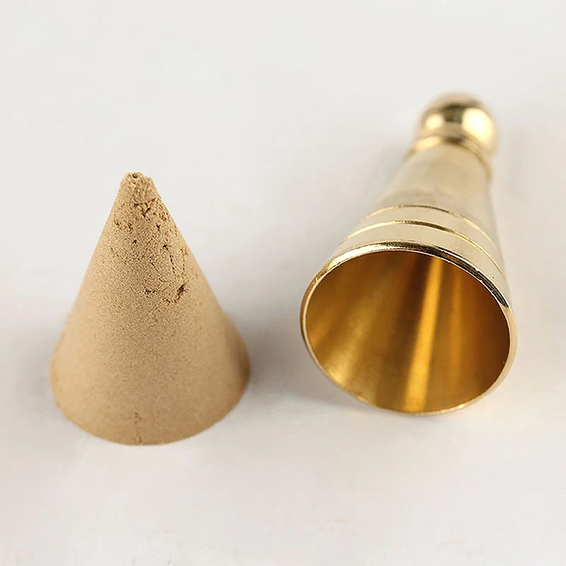/KQM/Brass Tower Incense Mold Agarwood Powder Making Seal Cone Tool Tools Shaping Mould DIY Holder Burner Accessory