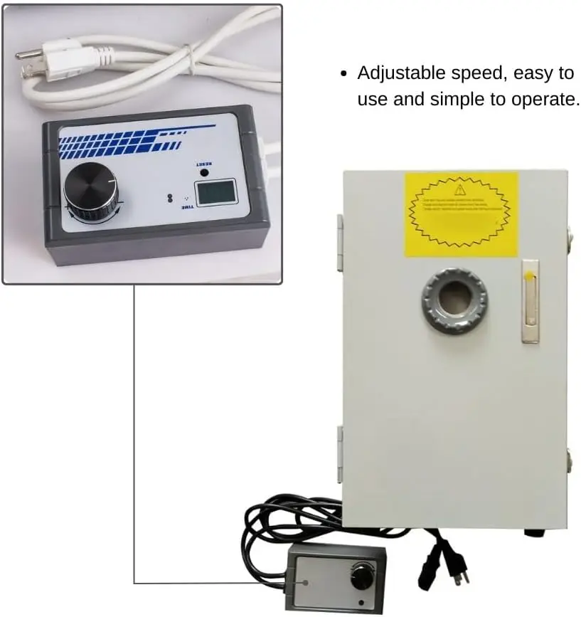 Aspirapolvere per macinazione da laboratorio dentale collettore di polveri digitale a fila singola 110V 370W estrattore di polvere per vuoto