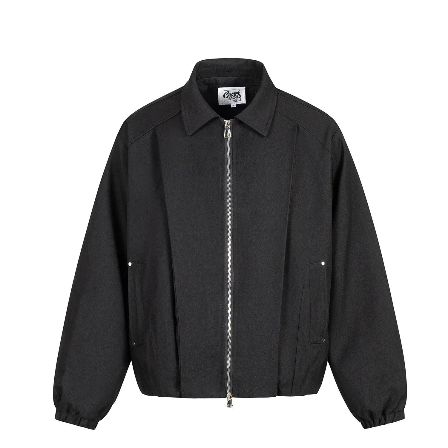 American Retro Cleanfit Style Paneled Pleated Blazer Jackets for Men Amekaji Oversized Unisex Loose Boxy Work Jacket Trendy