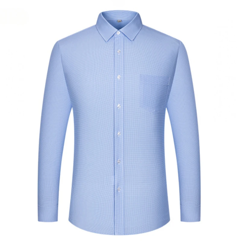 New Fabric Seaweed Fiber 8XL Work White Shirt Men Long Sleeve & Short Sleeve Shirts for Men Large Size Office Formal Easy Care