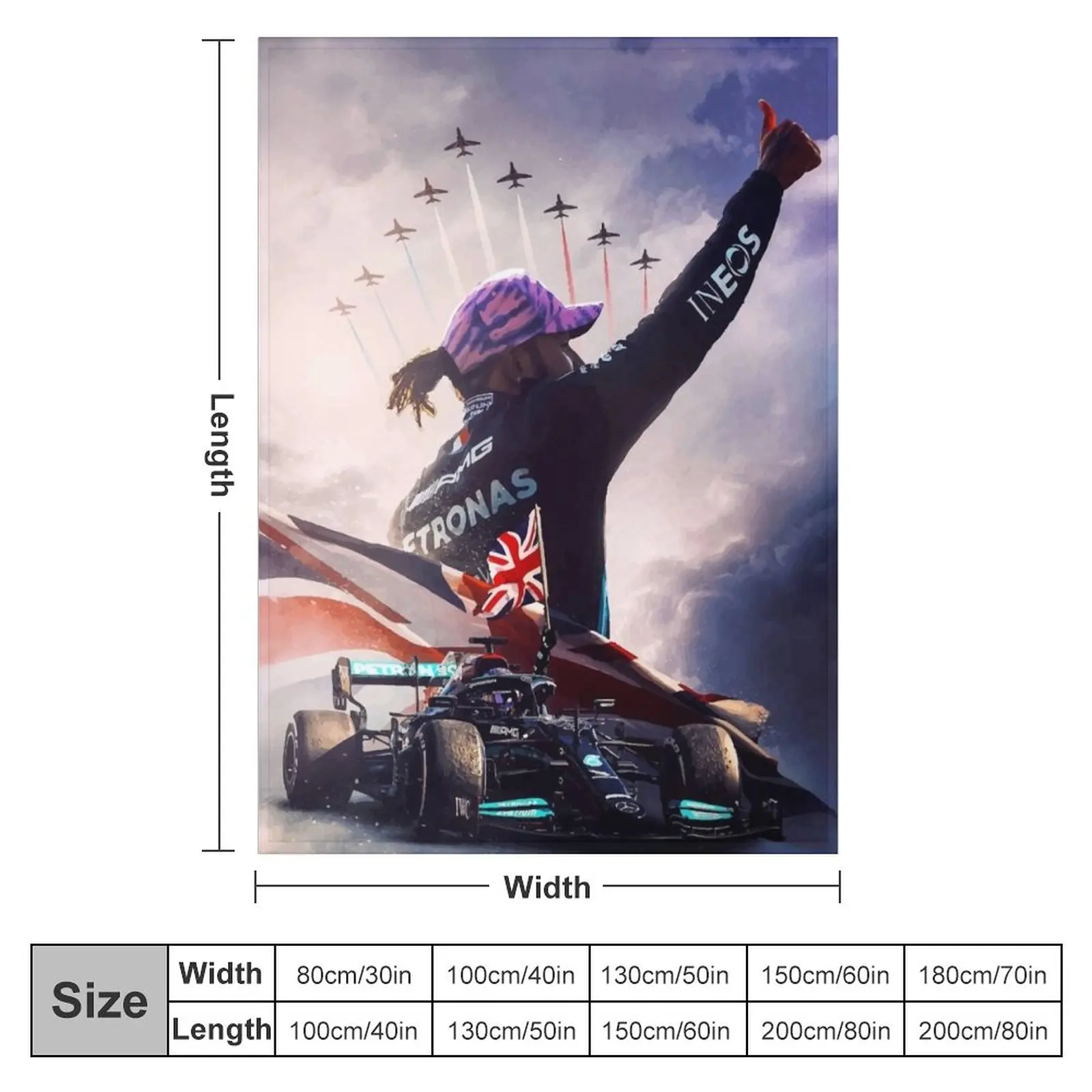 Glory_Lewis Hamilton_Art - F1 2023 Throw Blanket Thermal Blanket Shaggy Blanket Single Blanket Softest Blanket