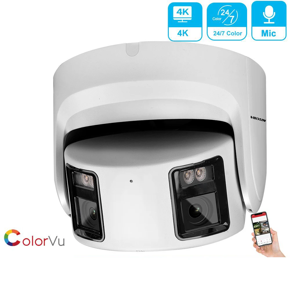 OEM Hik Panoramic IP Camera 8MP ColorVu DS-2CD2387G2P-LSU/SL 4K POE Security ColorVuBuilt-in Mic Speaker Security