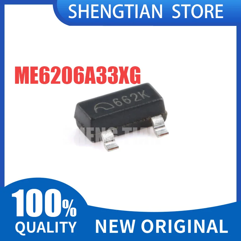 20PCS ME6206A33XG SOT23 662K ME6206-3.3V Linear Regulator IC