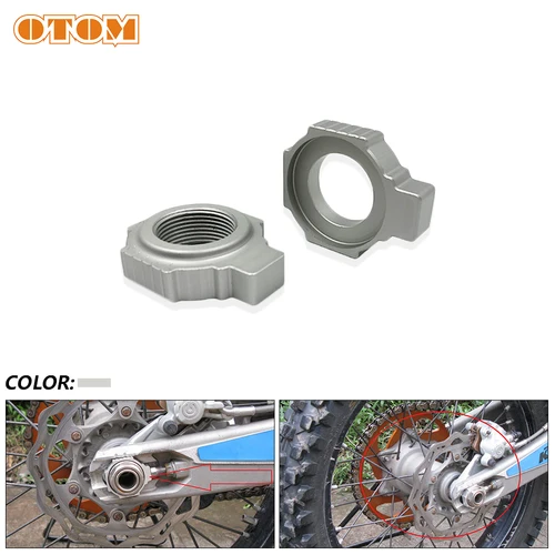 Ajustador de cadena de bloques de eje para KTM XCFW SXF SX EXC HUSQVARNA FC FE TC TE 125 150 250 350 450 500 530 buje de rueda trasera de motocicleta