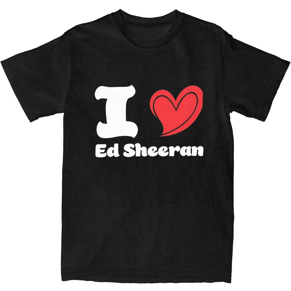 Men T Shirt I Love Ed Sheeran Heart T-Shirts Trending Summer Tees Aesthetic Casual Cotton Tops Plus Size 6XL