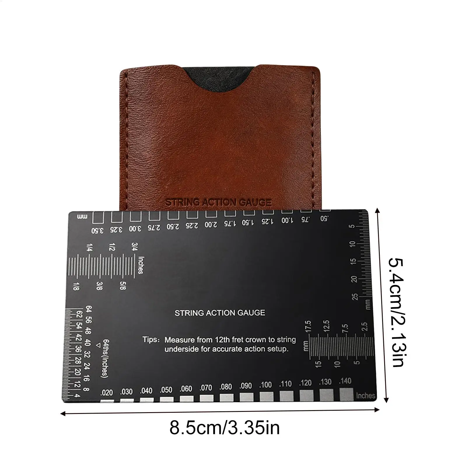 أداة قياس الارتفاع لسلسلة الجيتار أداة قياس دقيقة سريعة مع موازين متري وإمبراطورية أداة قياس الجيتار لجوز الرقبة الموسيقية