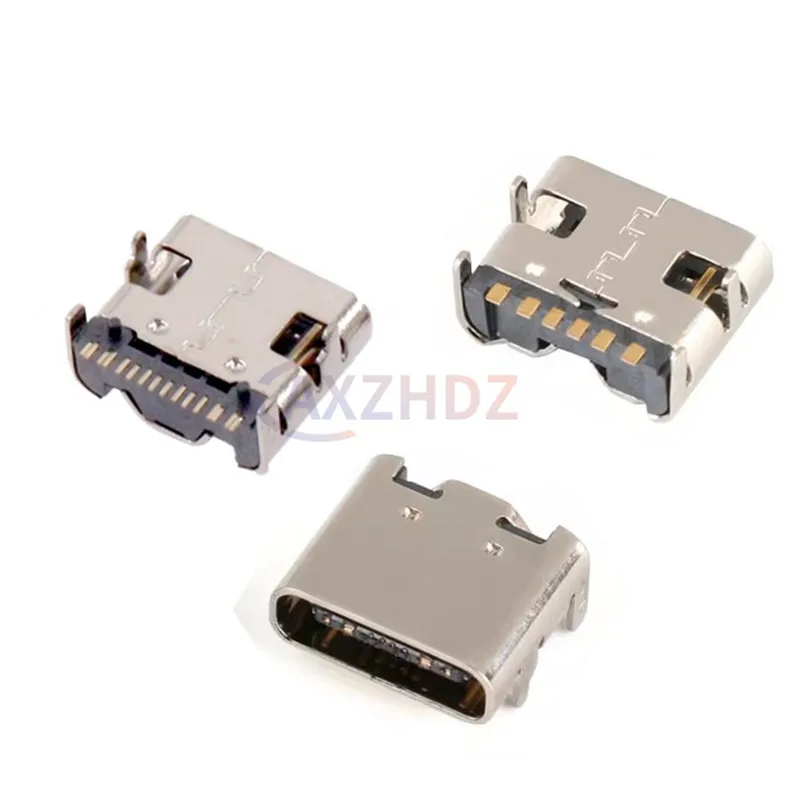 10/20/50PCS USB-C Type-c 6Pin 16Pin Connector Female Jack Charging Port Data Transmission SMD USB 3.1 Socket SMT PCB Soldering