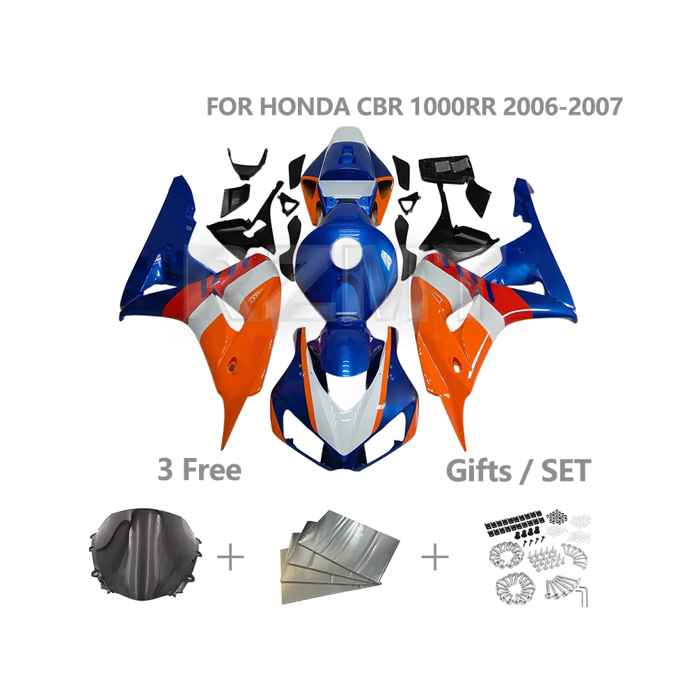 

Fairings Kit FOR HONDA CBR1000RR 2006 2007 CBR 1000RR Customized Motorcycle Fairing Kit ABS Injection Body Parts Set H1007-114a