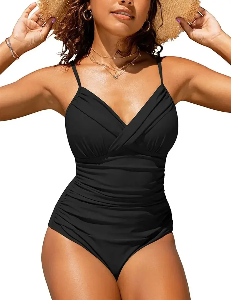 S-XXL Sexy froissé une pièce maillot de bain femmes maillots de bain femme Monokini maillots de bain 2024 maillot de bain bain vêtements de plage body